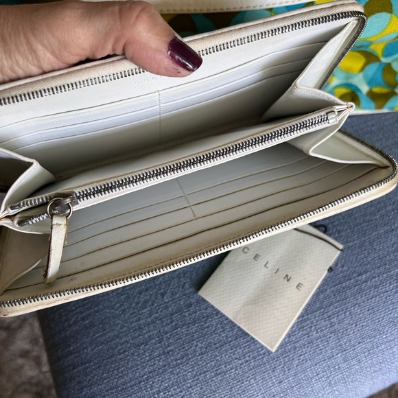 Céline Multicolor Canvas Leather Boogie Satchel Tote Bag and Wallet Turquoise - Picture 5 of 16